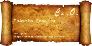 Császka Orsolya névjegykártya